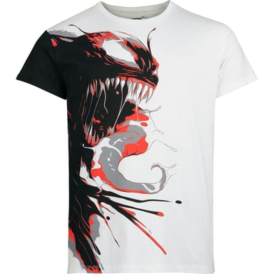 Spider-Man - Disney T-shirt - Venom - S tot XXL - voor Mannen - wit-zwart