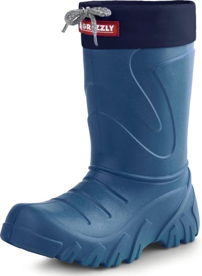 Ladeheid Kinder Regenlaarzen - Winter Thermo Rubber Laarzen Gevoerd - EVA - LA-LMG-835-Grizzly - Donkerblauw - 24/25