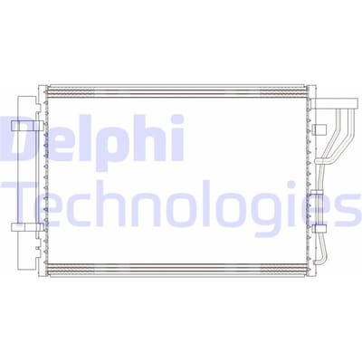 Condensator, airconditioning DELPHI CF20302