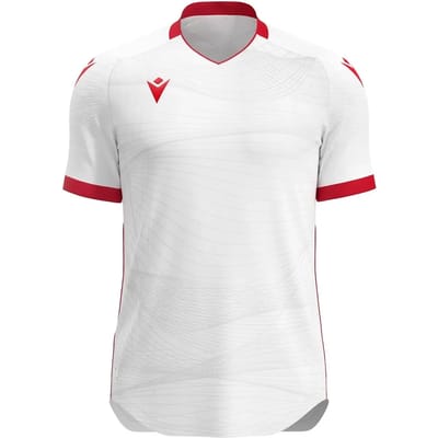Macron Wyvern Eco Shirt Korte Mouw Heren - Wit / Rood | Maat: 3XL