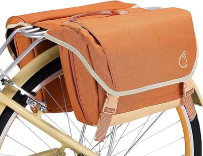 Dubbele Fietstas - Bagagedragertas - Fietsen En Outdoor - Waterdicht En Universeel - 20 Liter Capaciteit - Oranje