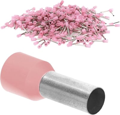 500 stuks Kalitec AE03408RS adereindhulzen geïsoleerd 0,34 mm² 8 mm lang roze I Made in Germany I Industriële kwaliteit