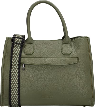 Beagles Las Palmas Handtas Schoudertas - Trendy Schouderband - Fashion Bag - Dames - Olijfgroen