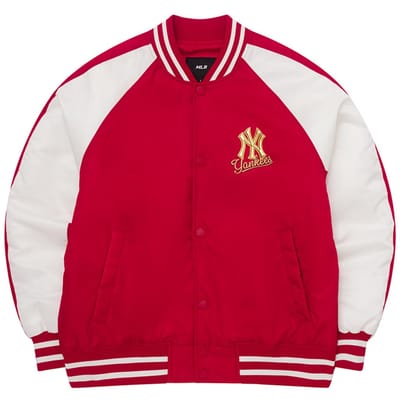 MLB New York Yankees FW25 Eenvoudig Comfortabel Veelzijdig Katoenen Jas met Lange Mouwen Unisex jassen 3AJPQ0161-50RDD L white
