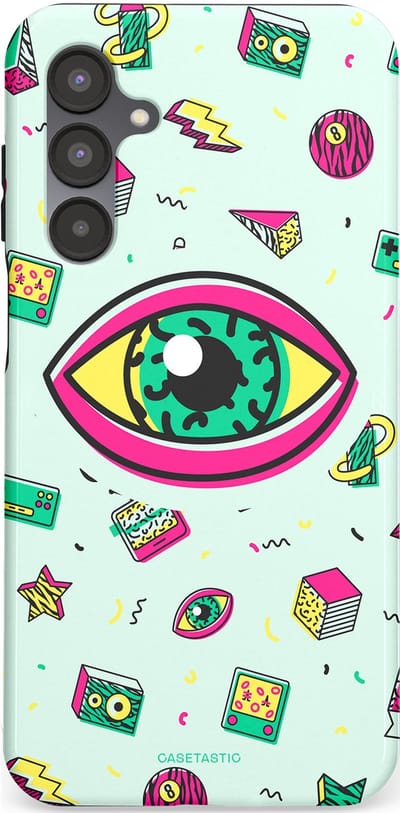 Casetastic Hoesje Geschikt voor Samsung A16 - Stijlvolle Beschermende Duo-layer Case - Retro 80s vibes