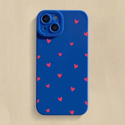 Zwarte Liefde Hart Telefoonhoesje Voor iPhone 16 14 15 13 12 11 Pro Max X XR XS 7 8 15 16 Plus SE Schokbestendig Silicone Zachte Hoes For iPhone 15 blue