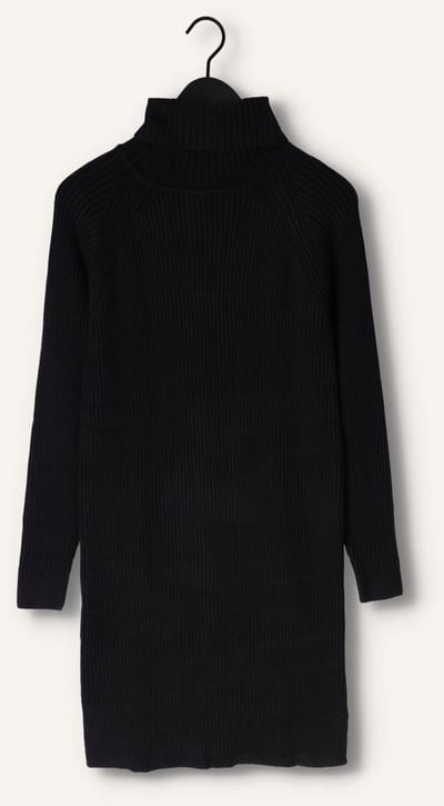 Minus Ava Knit Turtleneck Dress Dames - Jurk - Zwart - Maat L