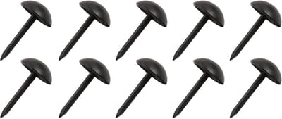 200x Metalen Duimspijkers 7x13mm Rond Zwart - Decoratieve Drukspijkers voor Meubels en Huis