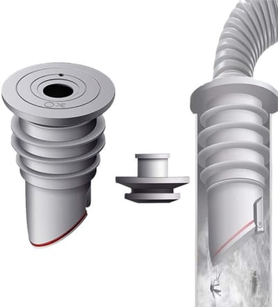 Dailygoody - Wasmachine Afdichting - Siliconen Slangstop - Grijs