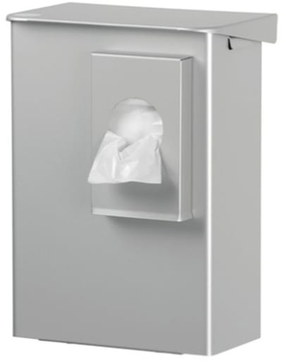 Hygiënebak 6 liter aluminium + zakjeshouder