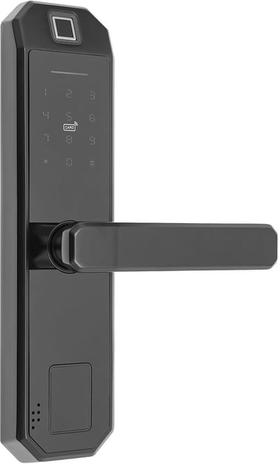 Elektronisch Deurslot - Slim Slot Handgreep - Intelligente Beveiliging - Meerdere Ontgrendelingen - 235 x 58 cm - Zwart