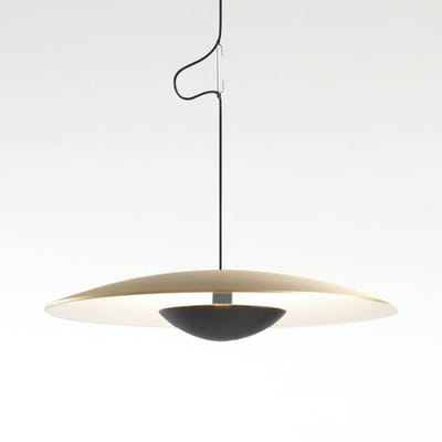 MARSET Ginger LED hanglamp, Triac Ø42cm messing/wit