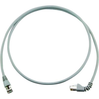 Telegärtner 100008305 RJ45 Netwerkkabel, patchkabel CAT 6A S/FTP 2.00 m Grijs Vlambestendig, Halogeenvrij 1 stuk(s)