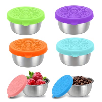 Livé® Sausbakjes RVS – 6 Stuks Lekvrije Dressing Containers