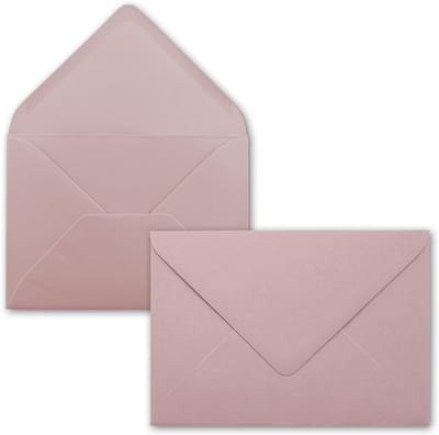 75 Stuks B6 Enveloppen Oudroze 17,5 x 12,5 cm voor Kaarten en Uitnodigingen
