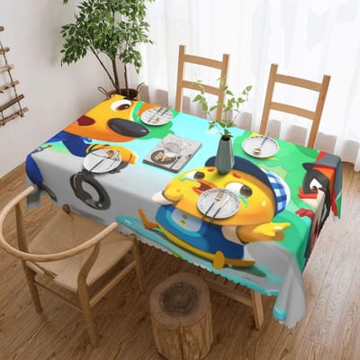 Sheriff Labrador Aangepaste Rechthoekige Tafelkleed Oliebestendige Tafelhoes voor Festival Feestdecoraties Tafelkleed 137x183cm