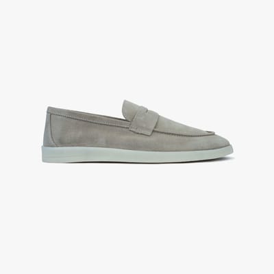 Omnio milan loafers heren stone suède