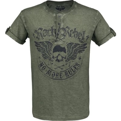 Rock Rebel by EMP - Rock T-shirt - Back For More - L tot 4XL - voor Mannen - olijf