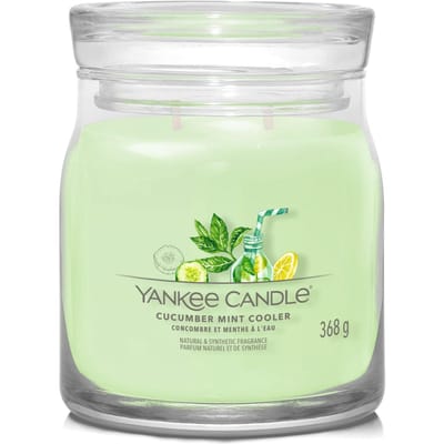 Yankee Candle - Cucumber Mint Cooler Medium Geurkaars - 50 branduren - 2 lonten