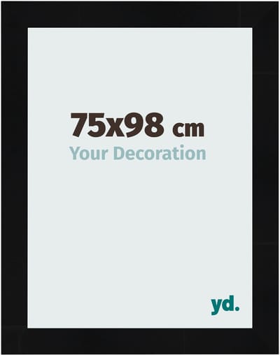 Your Decoration - Fotolijst 75x98 cm - MDF - Zwart Hoogglans - Pisa
