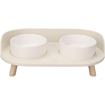 Céramique Chat Gamelles Surélevées Empêchent Renversement Colonne Cervicale Double Nourriture Eau Gamelles Surélevées pour Accessoires Chat