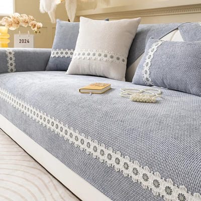 Effen kleur bankhoes Chenille kwastje bal bankhoes voor woonkamer moderne bankbeschermer hoezen zacht dikker bankmat decor 70x70cm 1pcs