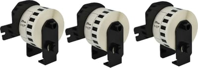 Label Tape Geschikt voor Brother DK-22211 | 29 mm x 15,24 m | Zwart op wit - 3 stuks - Geschikt voor: QL-500 QL-550 QL-560 QL-570 QL-580N QL-650TD QL-1050N QL-1060N QL-700 QL-710W QL-720NW QL-800 QL-810W QL-820NW TD-2130N QL-600 QL-1100 QL-1110