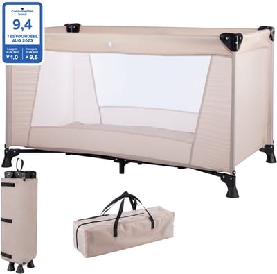 Cabino Campingbedje / Reisbedje Opvouwbaar – 120 x 60 cm - Dune Beige