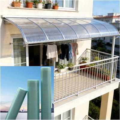 Dakrol Polycarbonaat - Terrasplaten - Buiten Overkappen - Hoge Lichttransmissie - 0.7 x 5 m - Transparant