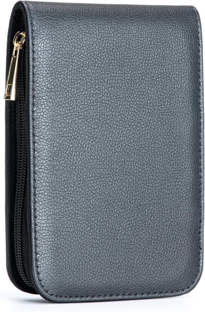 Elegante Rollerbal Pen met Zwarte PU Leren Etui voor 12 Pennen - Perfect voor Kantoor en Cadeaus