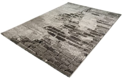 Merinos - Muur Design Vloerkleed - Ibiza 20270-95 - Grijs-80 x 150 cm