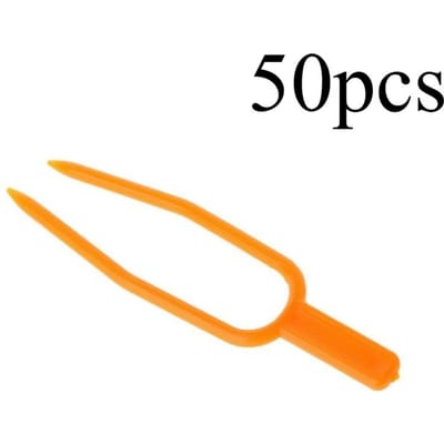 50 stuks Aardbeienplantvork, Tuinieren Klimplantpers, Klimplantbevestigingsvork, Speciale Tuingereedschap voor Aardbeienklimplantpers 50pcs geel