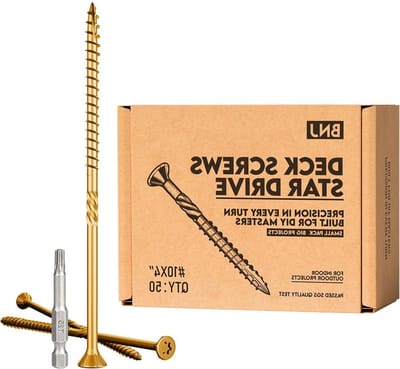 Houten Schroeven - Dek Schroeven - Huis Reparatie - Gekartelde Schacht - 4 inch - Bruin