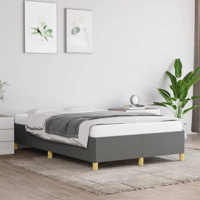 vidaXL - Bedframe - zonder - matras - 120x200 - cm - stof - donkergrijs