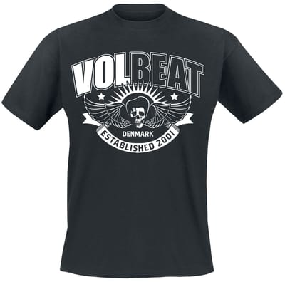 Volbeat T-shirt - Skullwing Ribbon - S tot 5XL - zwart