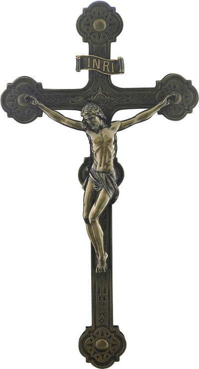 Veronese Design beeld/figuur - Crucifix Kathedraal stijl - 52cm - Jezus aan het kruis
