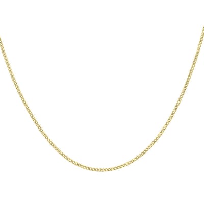Lucardi Dames Ketting gourmet - 9 karaat - Ketting - Cadeau - 50 cm - Geelgoud