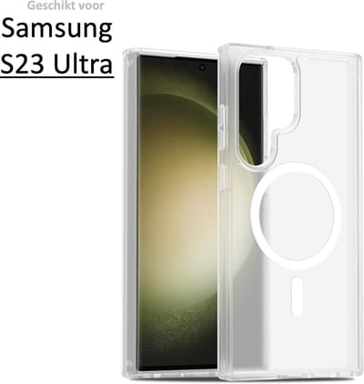 Brosendaal Hoesje - Geschikt voor Samsung Galaxy S23 Ultra – Transparant – Telefoonhoesje – Ondersteunt Draadloos Opladen – Ultradun en maximale Valbescherming
