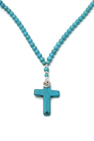 IbizaMen - heren - ketting - edelsteen - Turkoois - turquoise - 8mm - 80cm