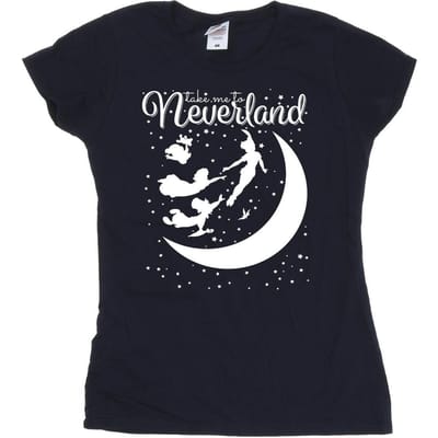 Disney Dames/Dames Peter Pan Neem me mee naar Neverland Katoenen T-Shirt (Marineblauw)