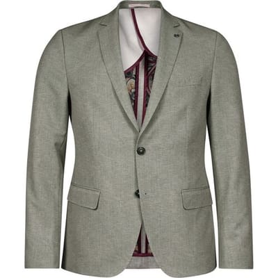 Giordano Colbert Robert Half Lined Herringbone Pattern Groen / male