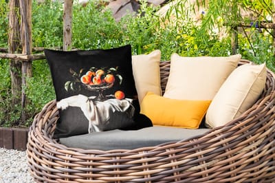 Sierkussen Buiten - Stilleven - Perziken - Vintage - 60x60 cm - Weerbestendig