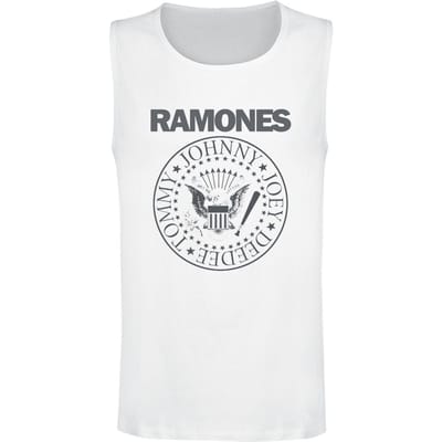 Ramones Tanktop - Crest - S tot 3XL - voor Mannen - wit