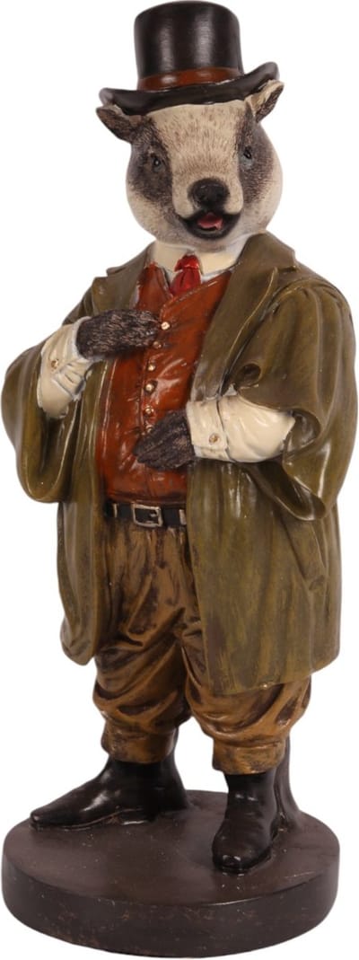 Baroque - Decoratief beeld of figuur - Staand Dasbeeldje - 29,5 cm - Beige - Resin - 29.5x13x11.5 - Polyresin