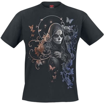 Spiral T-shirt - GOTHIC GRACE - T-Shirt - S tot XXL - voor Mannen - zwart