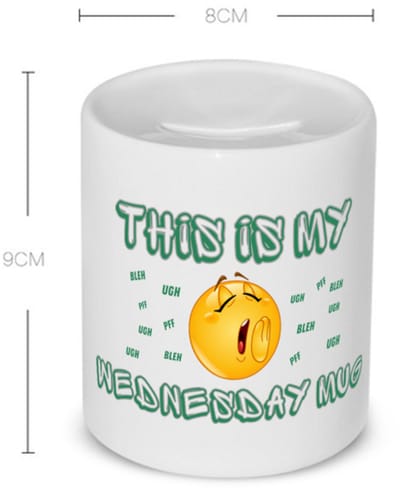 Akyol - this is my wednesday mug Spaarpot - Koffie - iemand die houdt van koffie - kopje koffie - woensdag koffie - koffie liefhebbers - quote - verjaardagscadeau - cadeau - kado - gift - geschenk - verrassing - 350 ML inhoud
