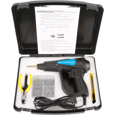 70W hete nietmachine, kunststof lasmachine autobumperreparatieset, tang, 4 soorten plat/buiten US PLUG zwart