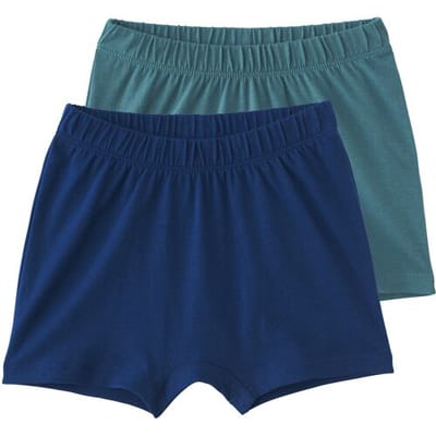 LUPILU Set van 2 baby shorts (Groen/donkerblauw, 50/56)