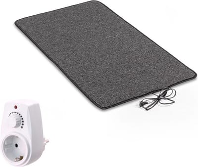 Elektrische verwarmde mat om voeten te verwarmen met dimmer 60x110cm 135W-180w, antraciet