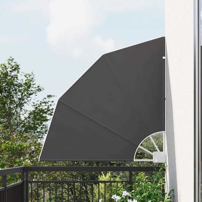 vidaXL Balkon Privacy Scherm 115 x 115 cm Polyester Zwart